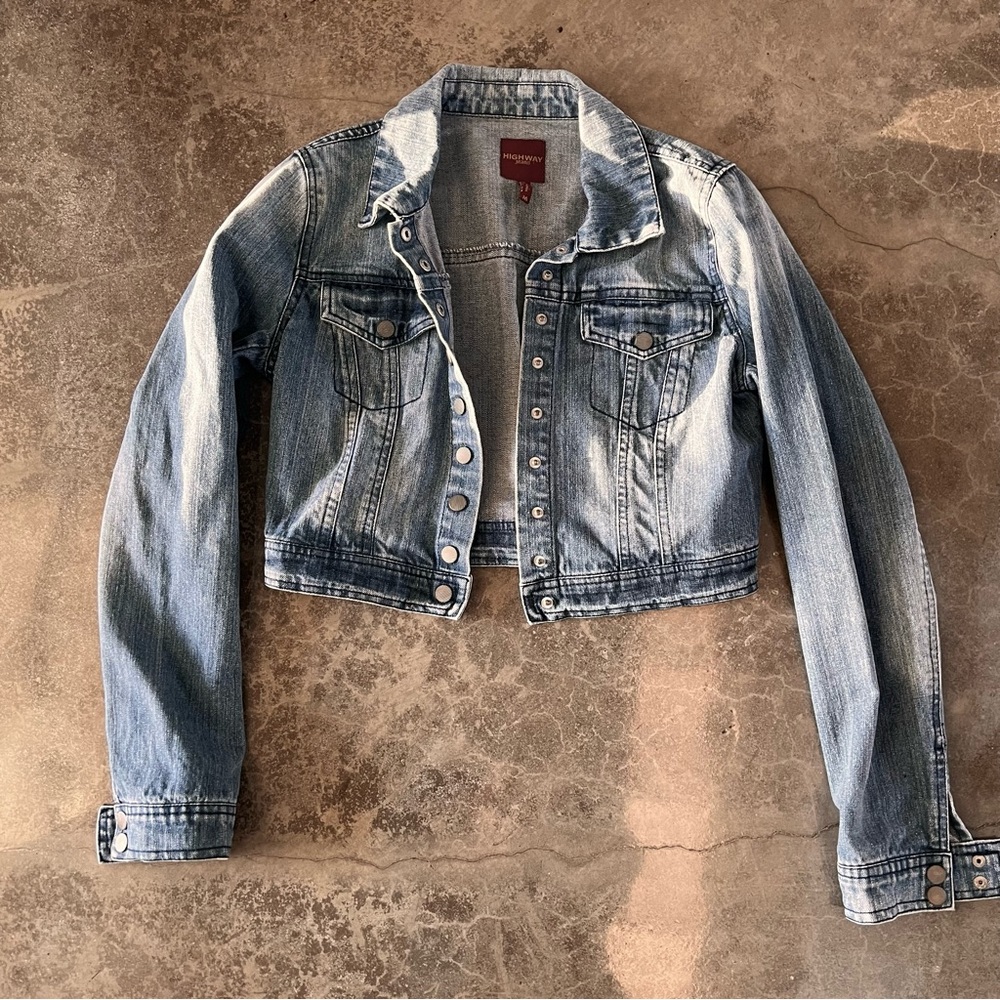 Highway Jeans Blue Jean Jacket Cropped